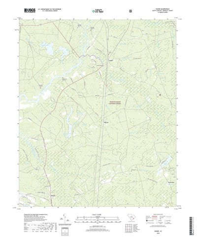 United States Geological Survey Huger, SC (2020, 24000-Scale) digital map