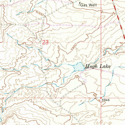 United States Geological Survey Hugh Lake, NM (1965, 24000-Scale) digital map