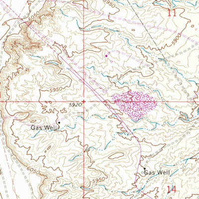 United States Geological Survey Hugh Lake, NM (1965, 24000-Scale) digital map