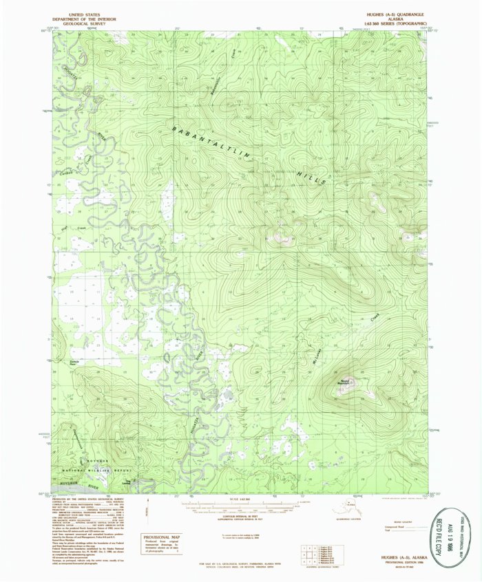 Hughes A-5, AK (1986, 63360-Scale) Map by United States Geological ...