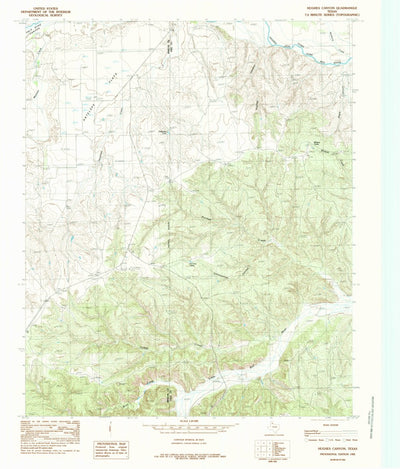 United States Geological Survey Hughes Canyon, TX (1985, 24000-Scale) digital map