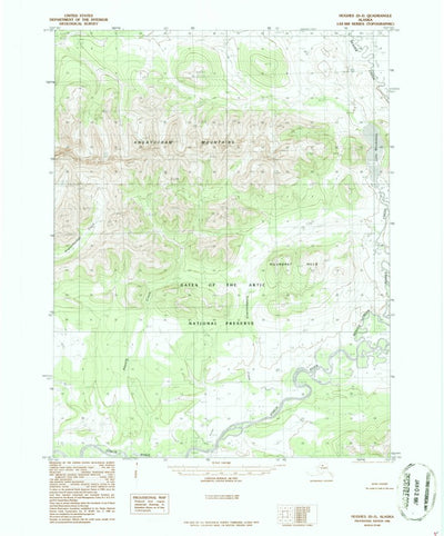 United States Geological Survey Hughes D-5, AK (1986, 63360-Scale) digital map