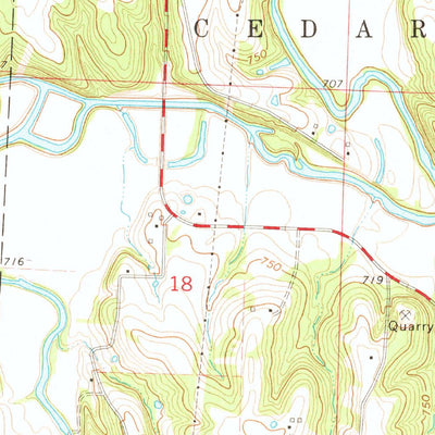 United States Geological Survey Hughesville, MO (1973, 24000-Scale) digital map