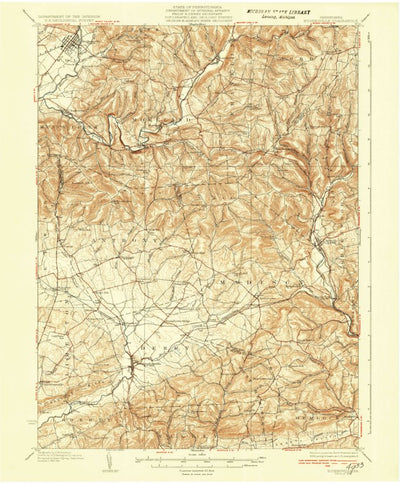 United States Geological Survey Hughesville, PA (1935, 62500-Scale) digital map