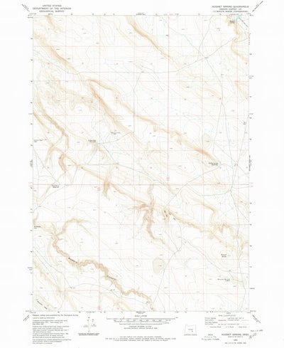 United States Geological Survey Hughet Spring, OR (1980, 24000-Scale) digital map