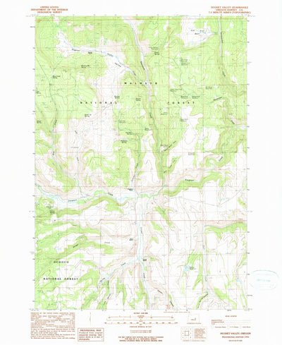 United States Geological Survey Hughet Valley, OR (1990, 24000-Scale) digital map