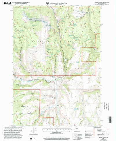 United States Geological Survey Hughet Valley, OR (1999, 24000-Scale) digital map
