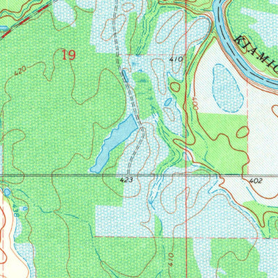 United States Geological Survey Hugo Dam, OK (1971, 24000-Scale) digital map
