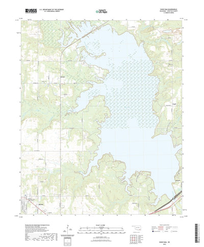United States Geological Survey Hugo Dam, OK (2022, 24000-Scale) digital map