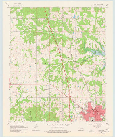 United States Geological Survey Hugo, OK (1969, 24000-Scale) digital map