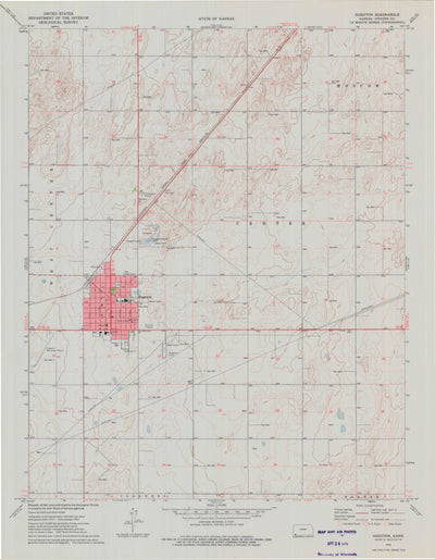 United States Geological Survey Hugoton, KS (1974, 24000-Scale) digital map