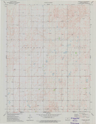 United States Geological Survey Hugoton SE, KS (1974, 24000-Scale) digital map
