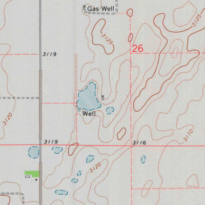 United States Geological Survey Hugoton SE, KS (1974, 24000-Scale) digital map