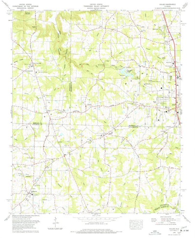 United States Geological Survey Hulaco, AL (1976, 24000-Scale) digital map