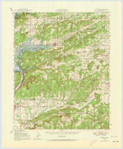 United States Geological Survey Hulbert, OK (1948, 62500-Scale) digital map