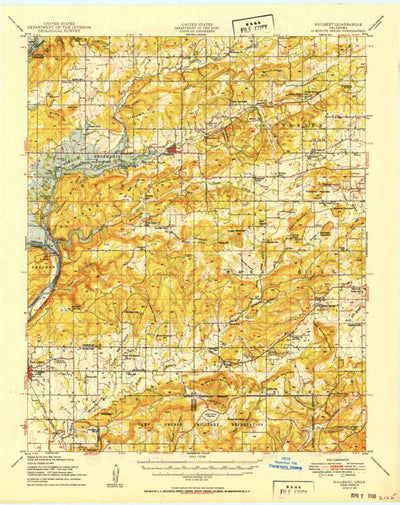 United States Geological Survey Hulbert, OK (1950, 62500-Scale) digital map