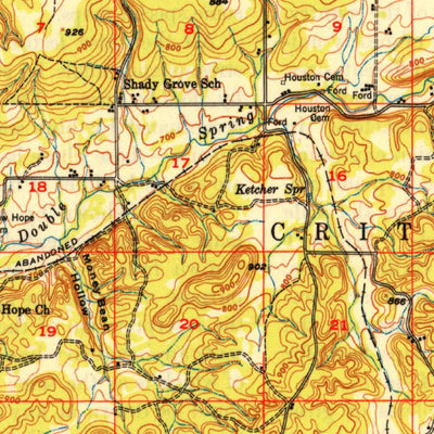 United States Geological Survey Hulbert, OK (1950, 62500-Scale) digital map