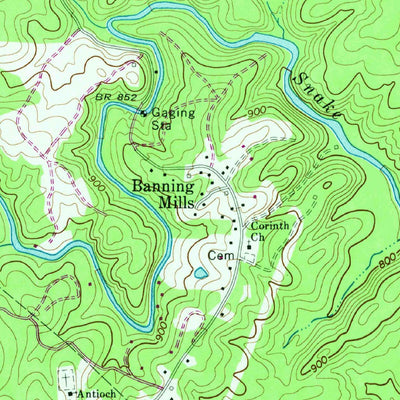 United States Geological Survey Hulett, GA (1973, 24000-Scale) digital map