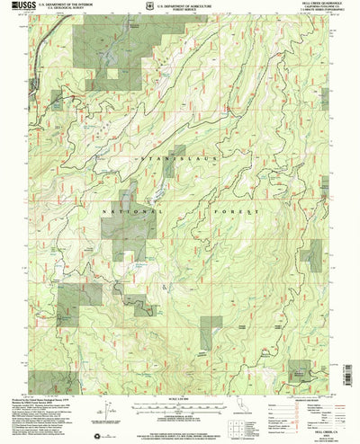 United States Geological Survey Hull Creek, CA (2001, 24000-Scale) digital map