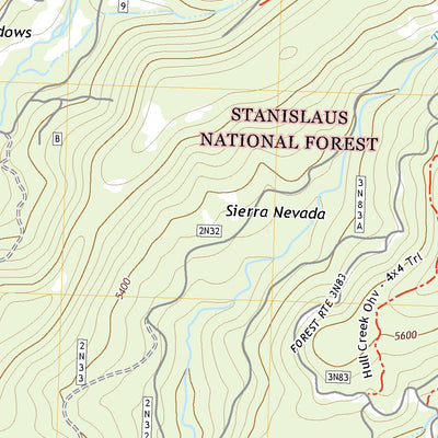 United States Geological Survey Hull Creek, CA (2021, 24000-Scale) digital map