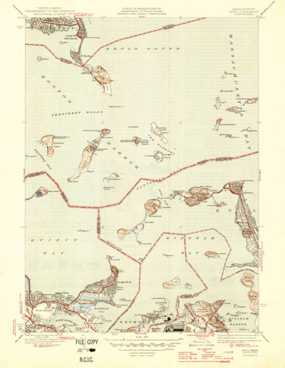 United States Geological Survey Hull, MA (1946, 31680-Scale) digital map