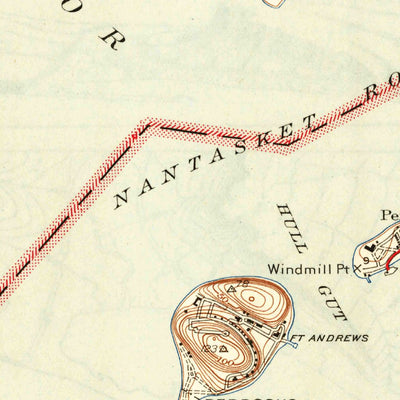 United States Geological Survey Hull, MA (1946, 31680-Scale) digital map