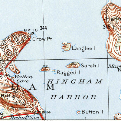 United States Geological Survey Hull, MA (1948, 25000-Scale) digital map