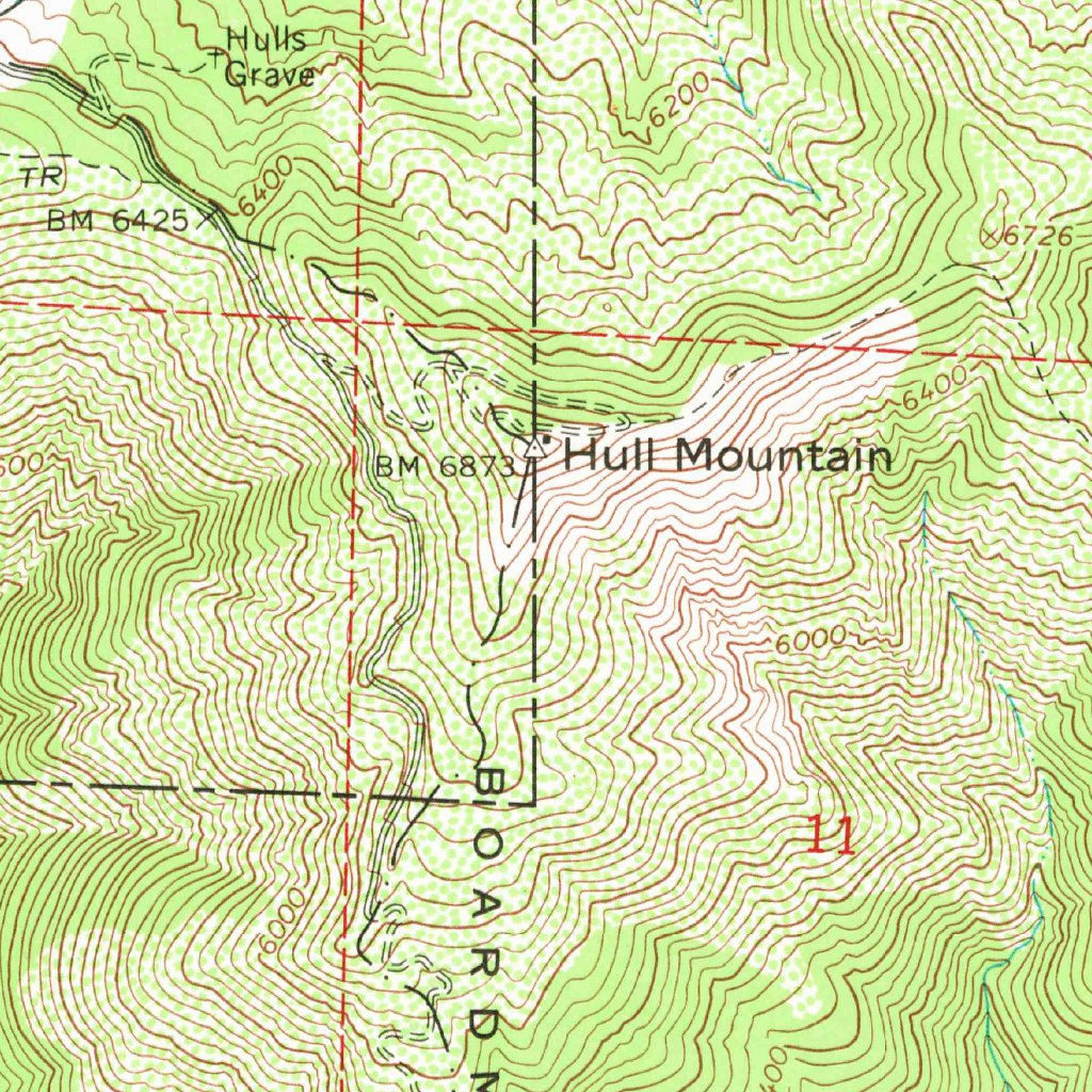 Hull Mountain, CA (1967, 24000-Scale) Map by United States Geological ...