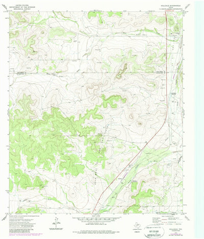 United States Geological Survey Hulldale, TX (1972, 24000-Scale) digital map