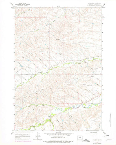 United States Geological Survey Hultz Draw, WY (1964, 24000-Scale) digital map