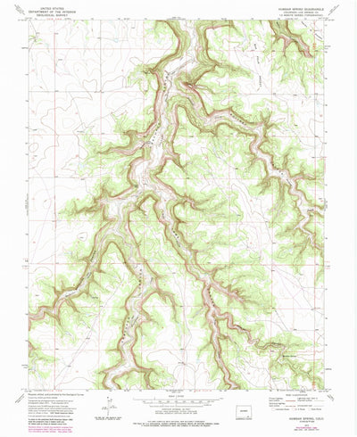 United States Geological Survey Humbar Spring, CO (1972, 24000-Scale) digital map
