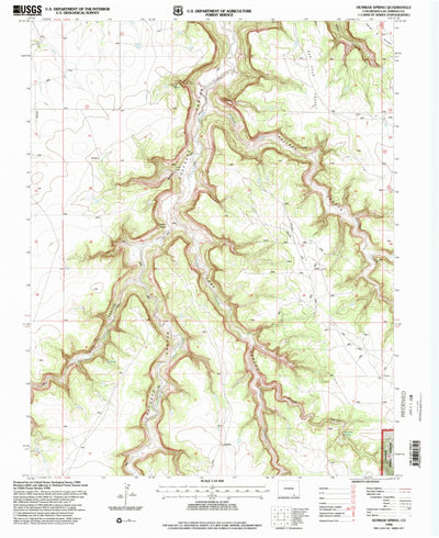 United States Geological Survey Humbar Spring, CO (1996, 24000-Scale) digital map