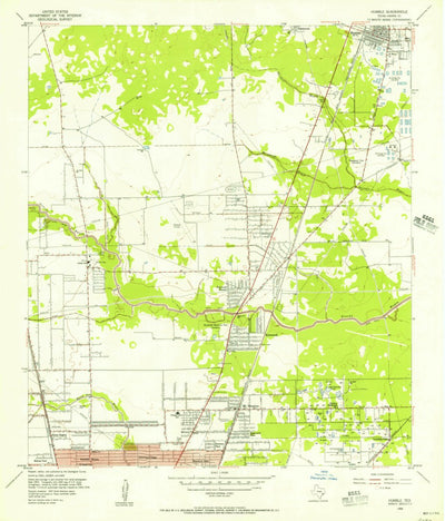 United States Geological Survey Humble, TX (1954, 24000-Scale) digital map