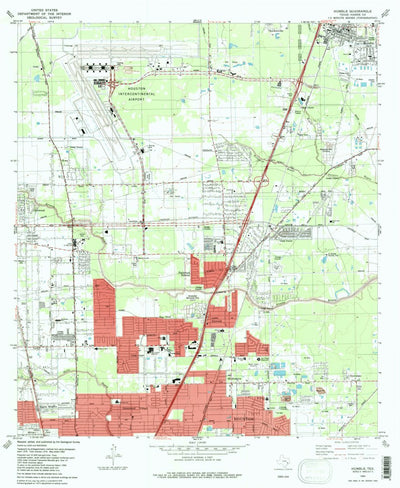 United States Geological Survey Humble, TX (1982, 24000-Scale) digital map