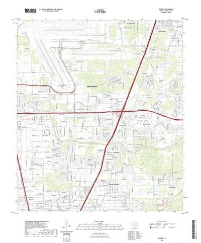 United States Geological Survey Humble, TX (2022, 24000-Scale) digital map