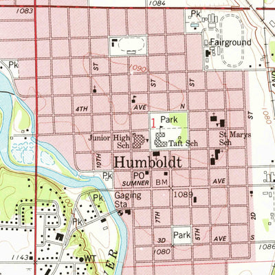 United States Geological Survey Humboldt, IA (1979, 24000-Scale) digital map