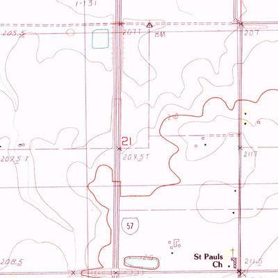 United States Geological Survey Humboldt, IL (1983, 24000-Scale) digital map