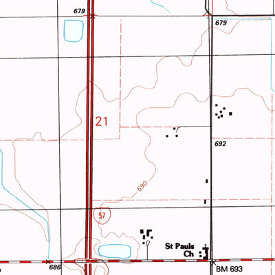 United States Geological Survey Humboldt, IL (1998, 24000-Scale) digital map