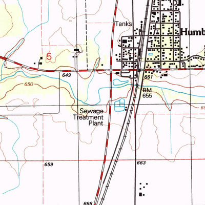 United States Geological Survey Humboldt, IL (1998, 24000-Scale) digital map