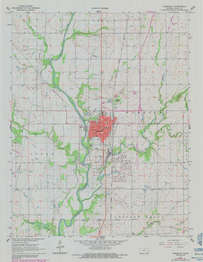 United States Geological Survey Humboldt, KS (1966, 24000-Scale) digital map