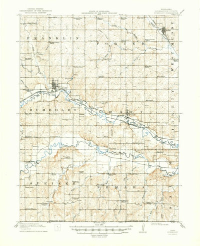 United States Geological Survey Humboldt, NE-KS (1916, 62500-Scale) digital map