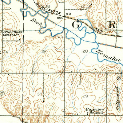 United States Geological Survey Humboldt, NE-KS (1916, 62500-Scale) digital map