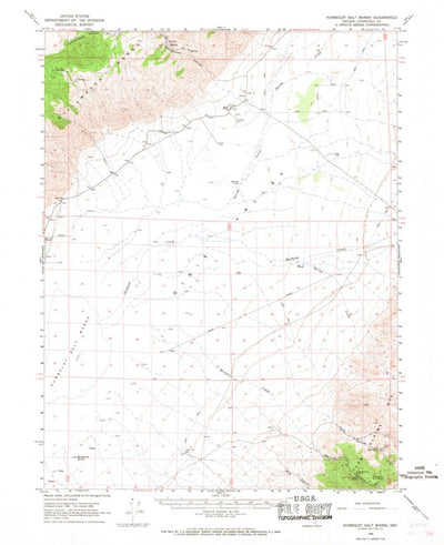 United States Geological Survey Humboldt Salt Marsh, NV (1966, 62500-Scale) digital map