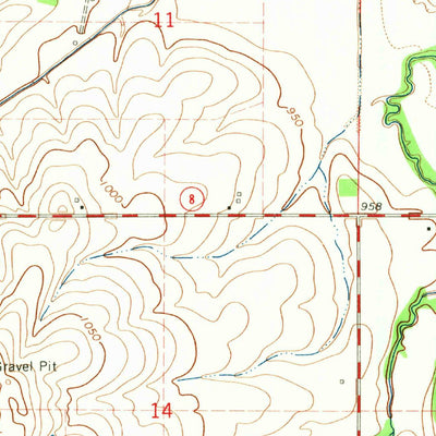 United States Geological Survey Humboldt SE, NE-KS (1965, 24000-Scale) digital map
