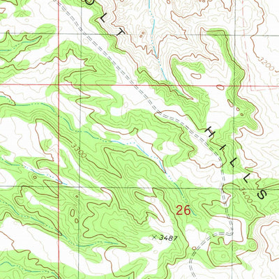 United States Geological Survey Humbolt Hills, MT-SD (1980, 24000-Scale) digital map
