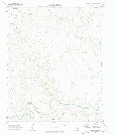United States Geological Survey Humdinger Spring, TX (1971, 24000-Scale) digital map