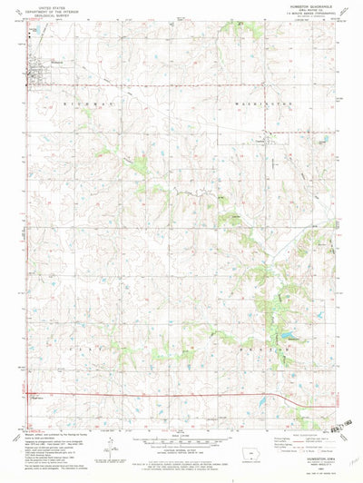 United States Geological Survey Humeston, IA (1982, 24000-Scale) digital map