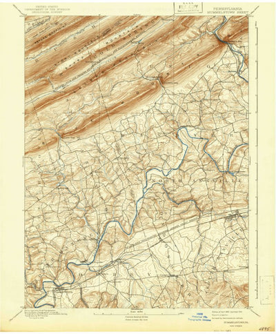 United States Geological Survey Hummelstown, PA (1892, 62500-Scale) digital map