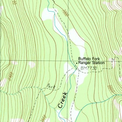 United States Geological Survey Hummingbird Peak, MT-WY (1987, 24000-Scale) digital map