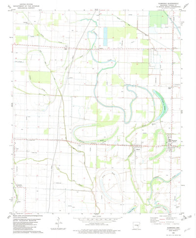 United States Geological Survey Humnoke, AR (1982, 24000-Scale) digital map